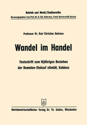 Wandel im Handel von Behrens,  Karl Christian