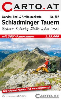 Wander- Rad- & Schitourenkarte 802 Schladminger Tauern