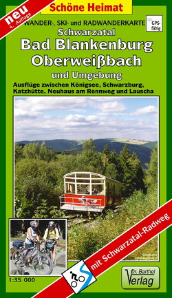 Wander-, Ski- und Radwanderkarte Schwarzatal, Bad Blankenburg, Oberweißbach und Umgebung