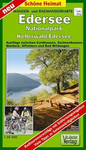 Wander- und Radwanderkarte Edersee, Nationalpark Kellerwald-Edersee und Umgebung