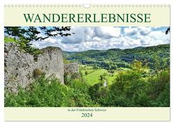 Wandererlebnisse in der Fränkischen Schweiz (Wandkalender 2024 DIN A3 quer), CALVENDO Monatskalender von Janke,  Andrea
