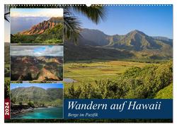 Wandern auf Hawaii – Berge im Pazifik (Wandkalender 2024 DIN A2 quer), CALVENDO Monatskalender von Krauss,  Florian