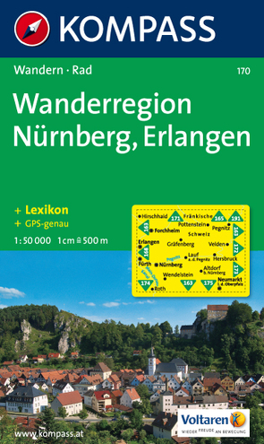 KOMPASS Wanderkarte Wanderregion Nürnberg – Erlangen von KOMPASS-Karten GmbH