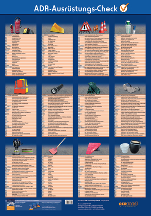 Wandtafel ADR-Ausrüstungs-Check von Meyer,  Irena