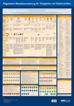 Wandtafel Allgemeine Betriebsanweisung für Tätigkeiten mit Gefahrstoffen von Birett,  Karl, Vogler,  Helmut