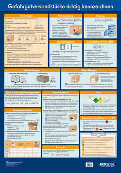 Wandtafel Gefahrgutversandstücke richtig kennzeichnen von Poljakov,  Emilia
