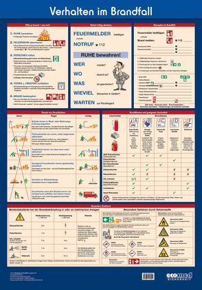 Wandtafel Verhalten im Brandfall von Kurth,  Sönke