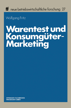 Warentest und Konsumgüter-Marketing von Fritz,  Wolfgang