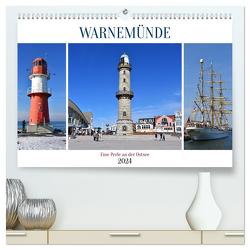 WARNEMÜNDE, eine Perle an der Ostsee (hochwertiger Premium Wandkalender 2024 DIN A2 quer), Kunstdruck in Hochglanz von Senff,  Ulrich