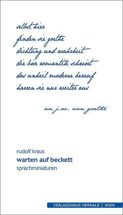 warten auf beckett von Rudolf,  Kraus