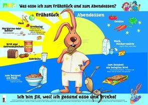 Was esse ich zum Frühstück und zum Abendessen? – Poster von Laupert-Deick,  Claudia