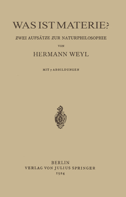 Was ist Materie? von Weyl,  Hermann