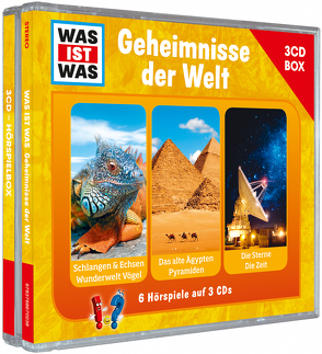 WAS IST WAS 3-CD-Hörspielbox Geheimnisse der Welt von Baur,  Dr. Manfred, Carlsson,  Anna, Haderer,  Kurt, Hameyer,  Jan, Haßler,  Sebastian, Illi,  Günther, Krumbiegel,  Crock, Riedl,  Jakob, Semar,  Kristiane