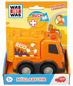 WAS IST WAS Dickie Toys Müllabfuhr. Set (Fahrzeug + Buch)