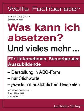 Was kann ich absetzen? von Zaschka,  Josef