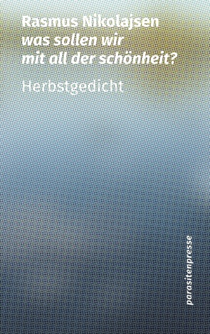 was sollen wir mit all der schönheit? von Fengler,  Sarah, Nikolajsen,  Rasmus