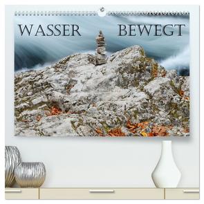 Wasser bewegt – Wasserfälle und Stromschnellen (hochwertiger Premium Wandkalender 2024 DIN A2 quer), Kunstdruck in Hochglanz