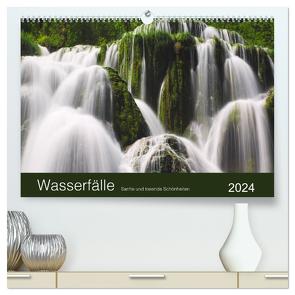 WASSERFÄLLE – Sanfte und tosende Schönheiten (hochwertiger Premium Wandkalender 2024 DIN A2 quer), Kunstdruck in Hochglanz von Koch,  Lucyna