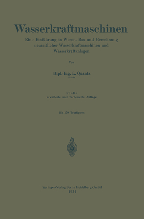 Wasserkraftmaschinen von Quantz,  Ludwig