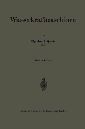 Wasserkraftmaschinen von Quantz,  Ludwig