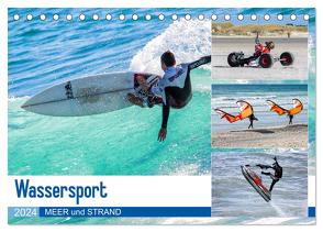 Wassersport – Meer und Strand (Tischkalender 2024 DIN A5 quer), CALVENDO Monatskalender von Falke,  Manuela