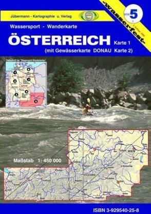 Wassersport-Wanderkarte / Österreich von Jübermann,  Erhard