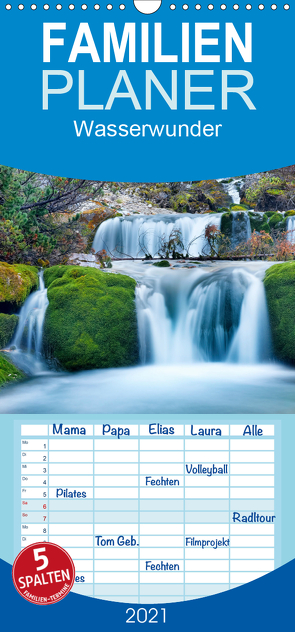 Wasserwunder – Familienplaner hoch (Wandkalender 2021 , 21 cm x 45 cm, hoch) von Thoma,  Herbert