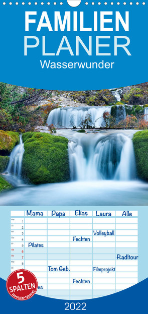 Familienplaner Wasserwunder (Wandkalender 2022 , 21 cm x 45 cm, hoch) von Thoma,  Herbert