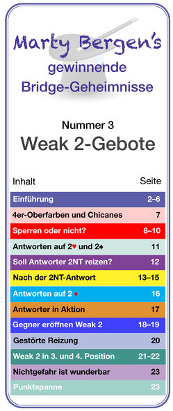 Weak 2-Gebote von Bergen,  Marty