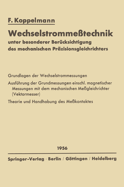 Wechselstrommeßtechnik von Koppelmann,  Floris