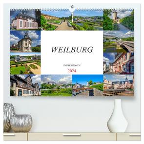 Weilburg Impressionen (hochwertiger Premium Wandkalender 2024 DIN A2 quer), Kunstdruck in Hochglanz von Meutzner,  Dirk