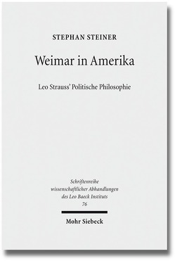 Weimar in Amerika von Steiner,  Stephan