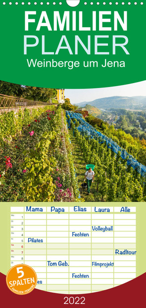 Familienplaner Weinberge um Jena (Wandkalender 2022 , 21 cm x 45 cm, hoch) von Gropp,  Gerd