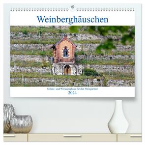 Weinberghäuschen – Schutz- und Werkzeughaus für den Weingärtner (hochwertiger Premium Wandkalender 2024 DIN A2 quer), Kunstdruck in Hochglanz von Eisold,  Hanns-Peter