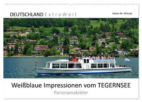 Weißblaue Impressionen vom TEGERNSEE Panoramabilder (Wandkalender 2024 DIN A2 quer), CALVENDO Monatskalender von Wilczek,  Dieter