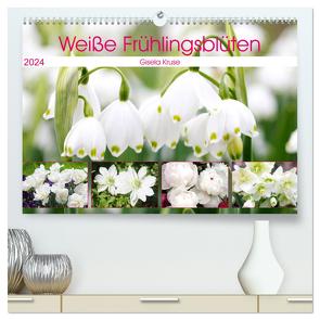 Weiße Frühlingsblüten (hochwertiger Premium Wandkalender 2024 DIN A2 quer), Kunstdruck in Hochglanz von Kruse,  Gisela