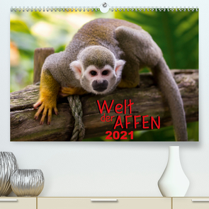 Welt der Affen (Premium, hochwertiger DIN A2 Wandkalender 2021, Kunstdruck in Hochglanz) von Reznicek Photography,  M.