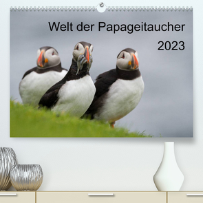 Welt der Papageitaucher (Premium, hochwertiger DIN A2 Wandkalender 2023, Kunstdruck in Hochglanz) von Utelli,  Anna-Barbara