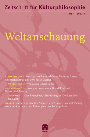 Weltanschauung von Becker,  Ralf, Bermes,  Christian, Westerkamp,  Dirk