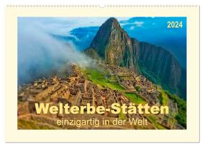 Welterbe-Stätten – einzigartig in der Welt (Wandkalender 2024 DIN A2 quer), CALVENDO Monatskalender von Roder,  Peter