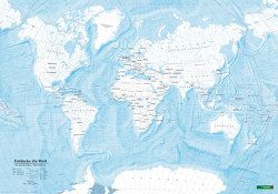 Weltkarte zum Ausmalen, Entdecke die Welt, Wandkarte 1:40 Mio., Magnetmarkiertafel von Freytag-Berndt und Artaria KG