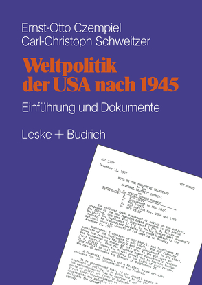 Weltpolitik der USA nach 1945 von Czempiel,  Ernst O