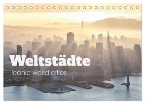 Weltstädte – Iconic world cities (Tischkalender 2024 DIN A5 quer), CALVENDO Monatskalender von Colombo,  Matteo