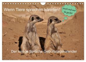 Wenn Tiere Sprechen könnten! Der lustige Sprüche Geburtstagskalender (Wandkalender 2024 DIN A4 quer), CALVENDO Monatskalender von Gayde,  Frank