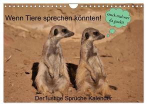 Wenn Tiere sprechen könnten! Der lustige Sprüche Kalender (Wandkalender 2024 DIN A4 quer), CALVENDO Monatskalender von Gayde,  Frank