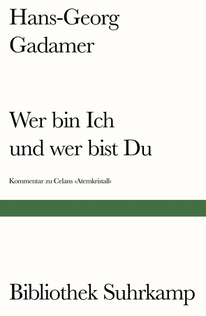 Wer bin Ich und wer bist Du? von Gadamer,  Hans-Georg