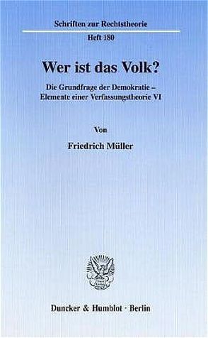 Wer ist das Volk? von Christensen,  Ralph, Müller,  Friedrich