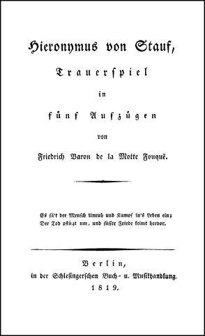 Werke von LaMotte Fouqué,  Friedrich de, Lorenz,  Christoph F