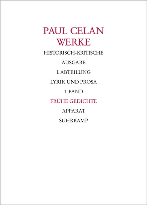 Werke. Historisch-kritische Ausgabe. I. Abteilung: Lyrik und Prosa von Bücher,  Rolf, Celan,  Paul, Gehle,  Holger, Lohr,  Andreas