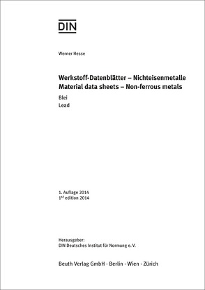 Werkstoff-Datenblätter von Hesse,  Werner